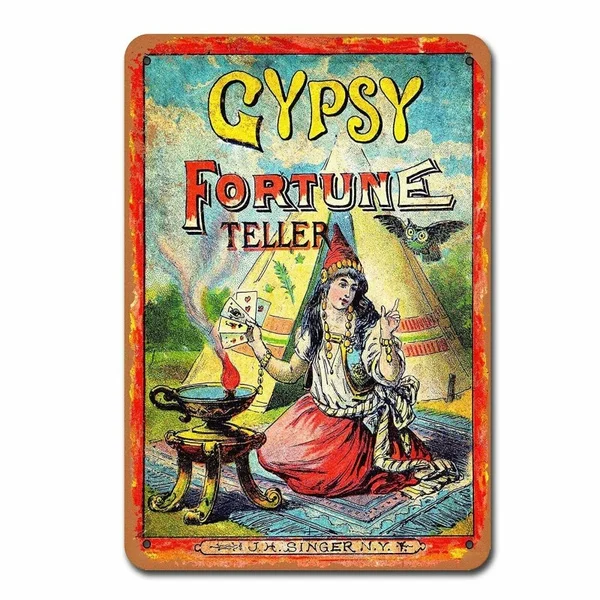 

Gypsy Fortune Teller Vintage Retro Tin Sign Metal Decor Metal Sign Wall Decoration Metal Poster 20*30CM 8*12Inch 30*40CM