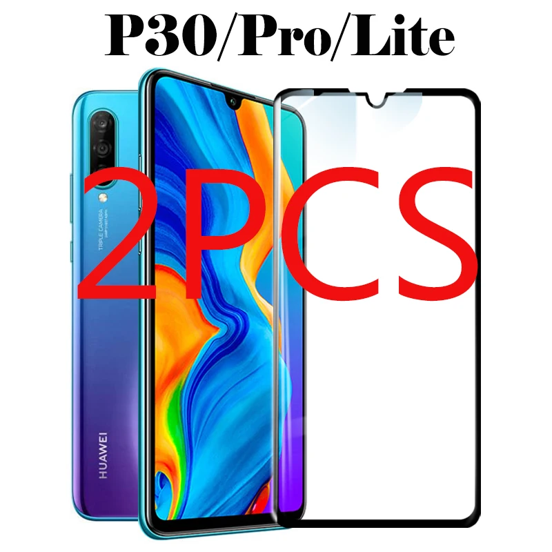 2 шт. Защитное стекло для huawei p30lite защитное p30 lite light Nine 4e защита экрана 30p litep30