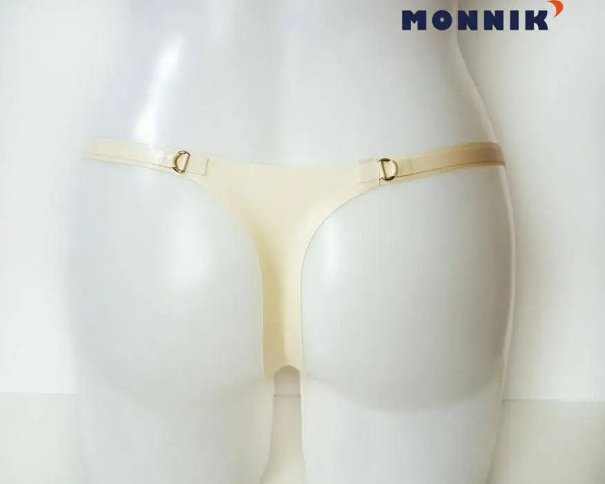 MONNIK latexPink и белый женский сексуальный латексный комплект нижнего белья с бантом |
