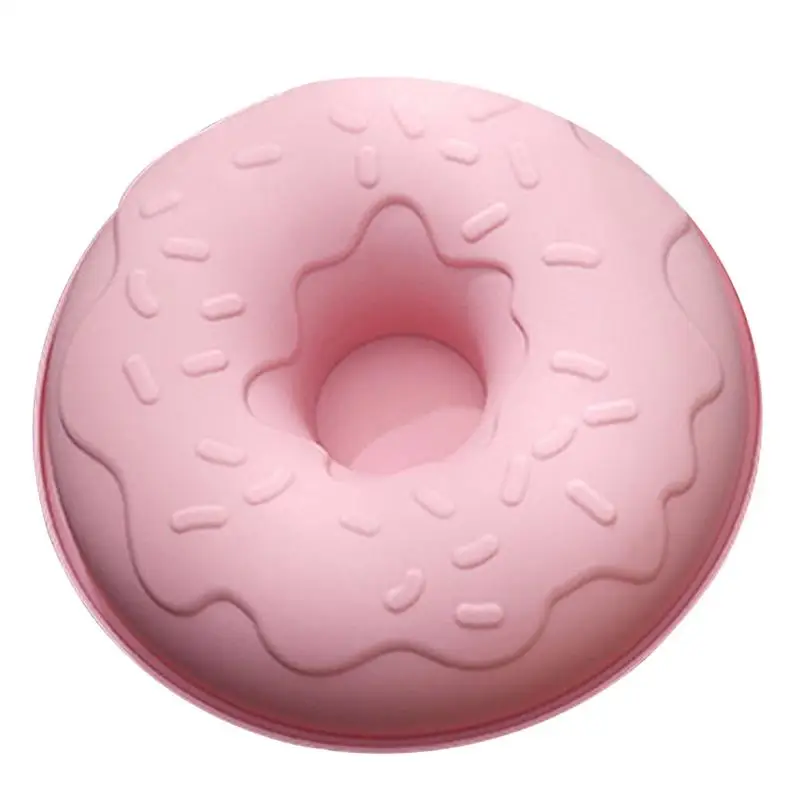 

1Pc Doughnut Mold DIY Doughnut Baking Mold Mousse Silicone Cake Molds Donut Casting Mould Baking Supplies 21.5cm