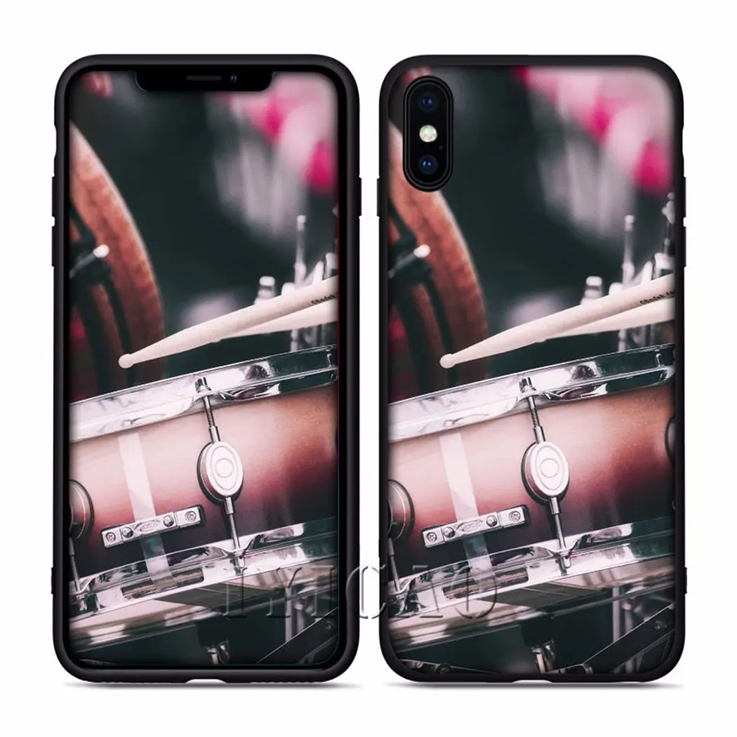IYICAO музыкальный барабанный инструмент мягкий силиконовый телефон для iPhone X XS XR Max