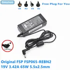 Оригинальный FSP  65W 19V 3.42A 5,5x2,5 мм  импульсный адаптер питания для Intel NUC Kit Mini PC 74-5