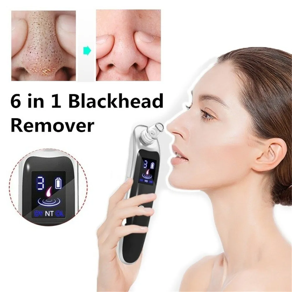 

6 In 1 Vibrate Deep Face Cleaning Skin Scrubber Remove Dirt Blackhead Reduce Wrinkles Facial Lifting Peeling Tool