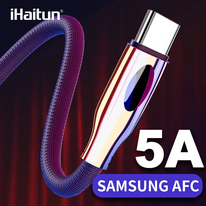IHaitun type C USB кабель для samsung Galaxy S10 S9 S10E Plus A50 S8 Note 10 9 8 Quick Charge 3,0 4,0 PD зарядное устройство для телефона Oneplus