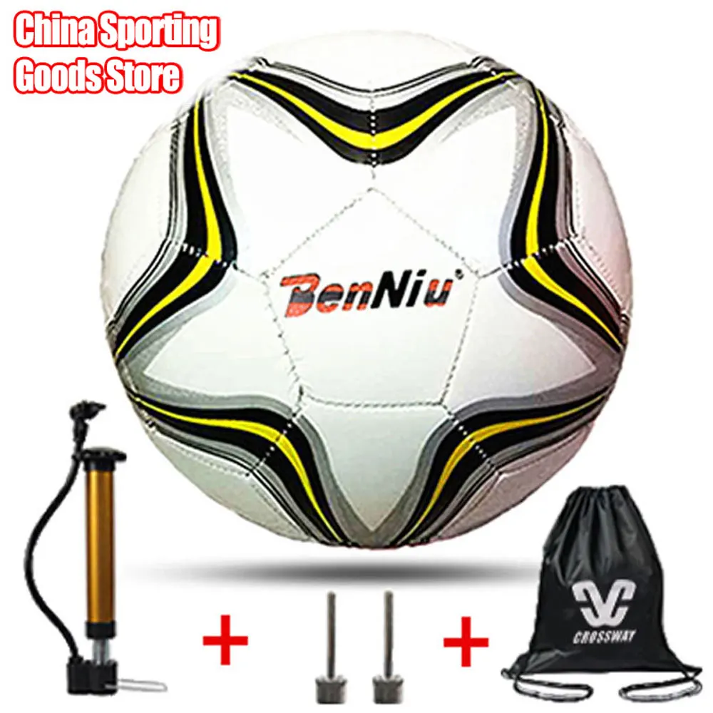 Профессиональный футбольный мяч, мяч для тренировок, бесшовный, воздушный насос, Воздушная игла, сумка