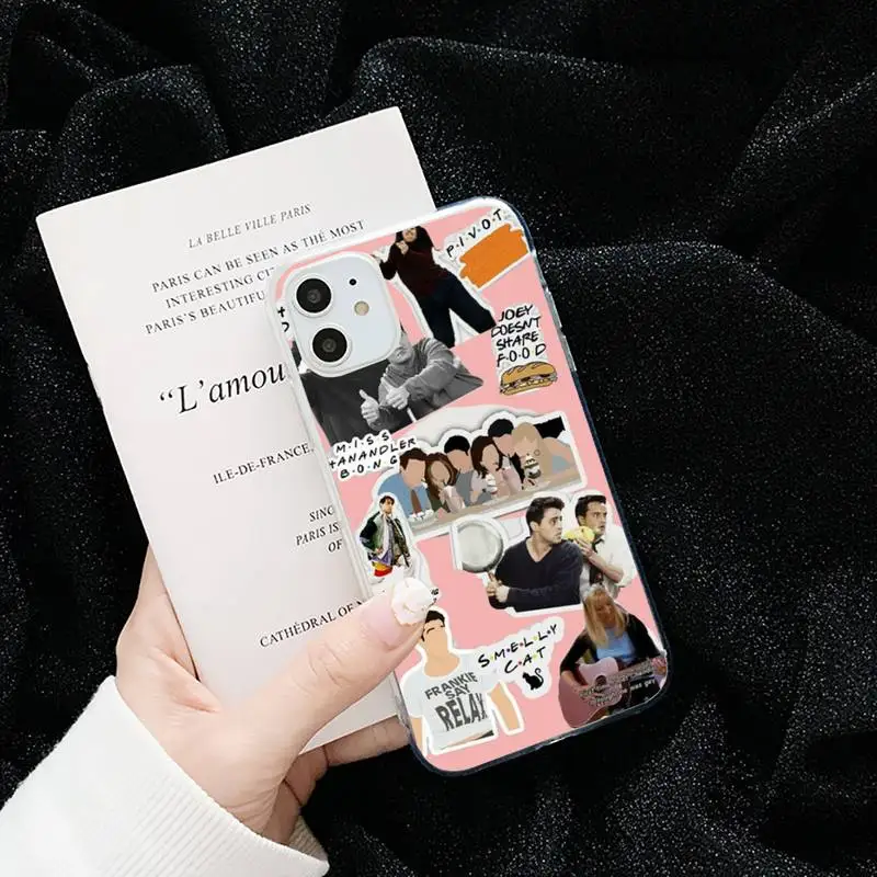 

friends TV show Love purple cartoon Phone Case For iphone 12 11 pro Max Mini 7 8 plus X XR XS Samsung S10 9 4 5 6 7 8 Plus