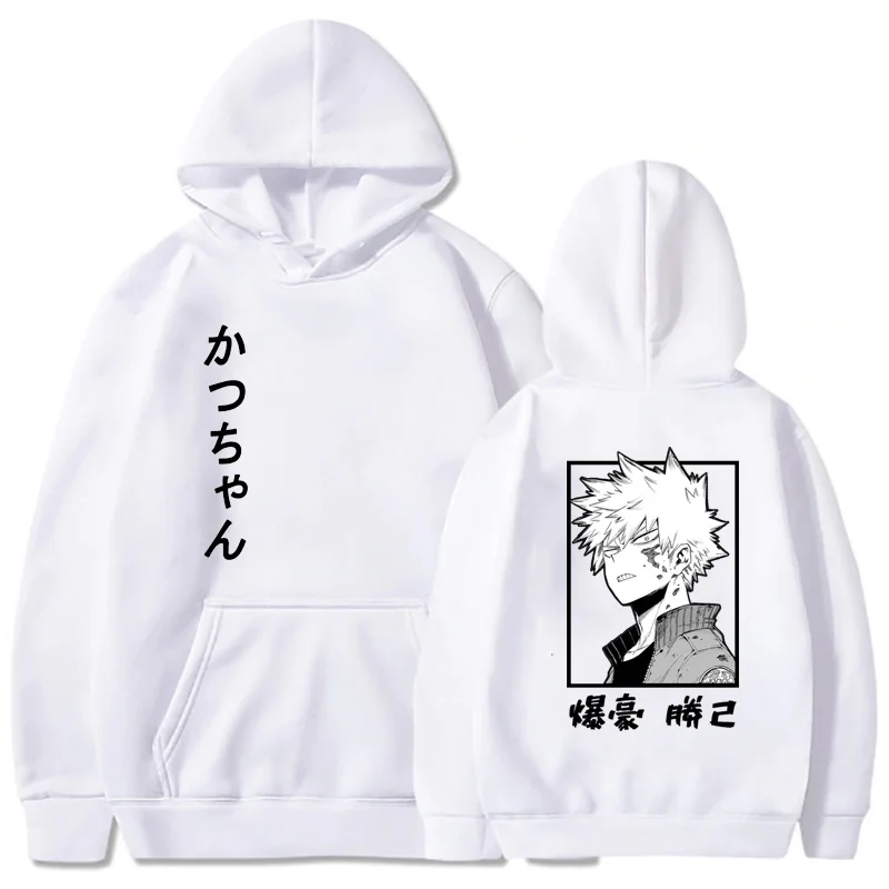 

MHA Hoodies Anime Cosplay Bakugou Katsuki Print My Hero Academia Men Women Hip Hop Sweatshirt Solid Pullovers 2021 Sweater
