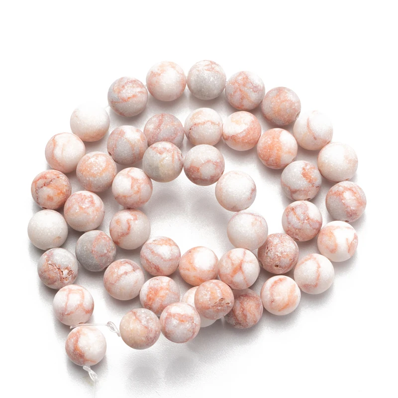 Оптовая продажа матовый красный сетчатый камень полоса зебры бусины из