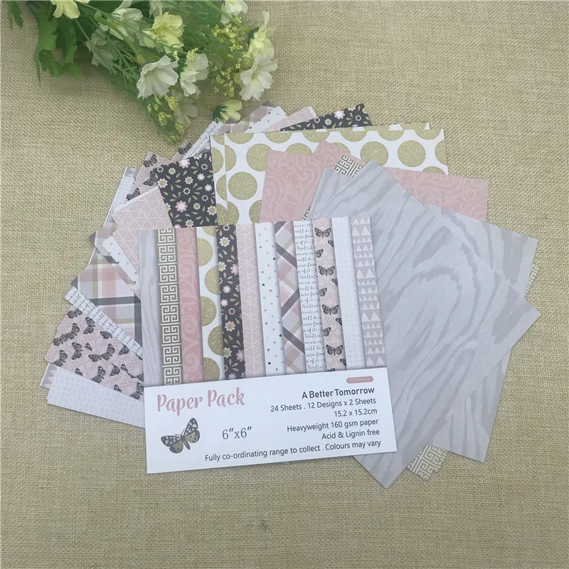 Бумажный набор для скрапбукинга с узором Лучшее завтра 6x6 дюймов|Крафт-бумага| |