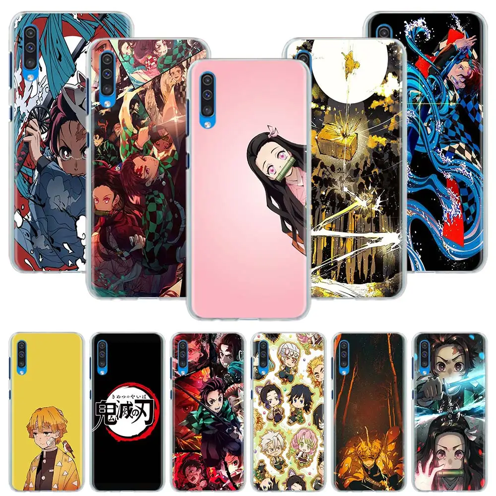 

Demon Slayer Anime Kimetsu Phone Case for Samsung Galaxy A51 A50 A71 5G A21s A31 A12 A10 A40 A30 A41 A20e A70 A20s Hard Cover