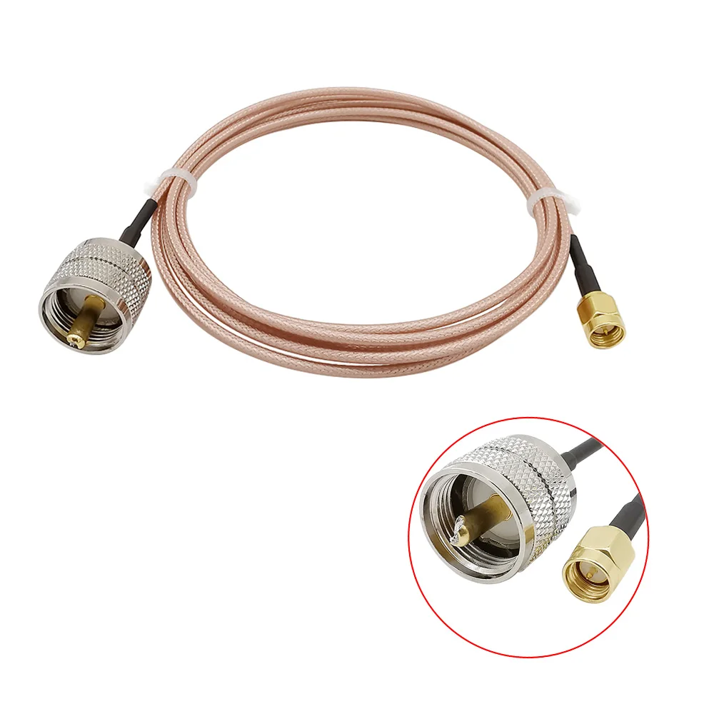 1 20 м SMA в UHF штекер RG316D RF коаксиальный кабельный разъем SO239 PL259 двойной