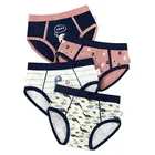 Трусы-боксеры для мальчиков 2 шт.партия, хлопковые шорты, нижнее белье для малышей, боксеры с динозавром монстром, 2-12 лет, 01081