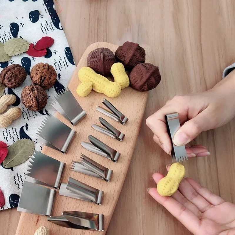 11 Styles Walnut Cake Molds Decorating Tools Stainless Steel Clips Baking Bread Dessert Pastry Decoration Peanut Mold | Дом и сад