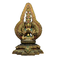 laojunlu a pure copper painted thousand handed goddess of mercy antique bronze masterpiece collection of solitary chinese