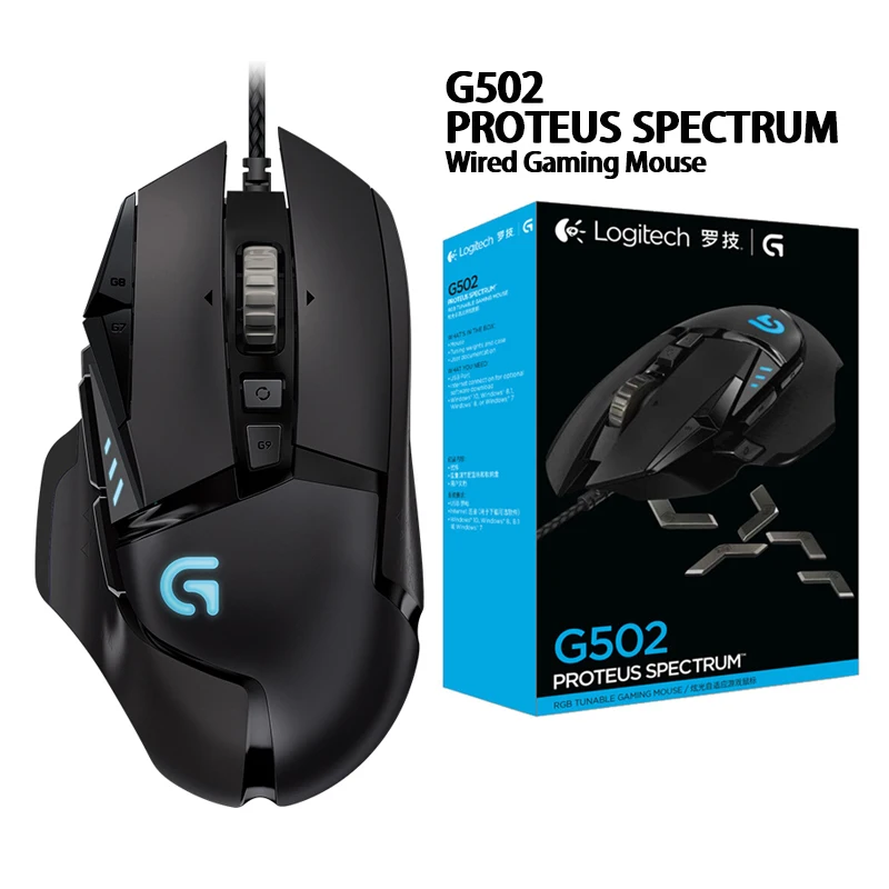 Мышь Logitech G403/G502/MX518/G402/G302/G102Second generation/G300s Проводная игровая мышь для настольного
