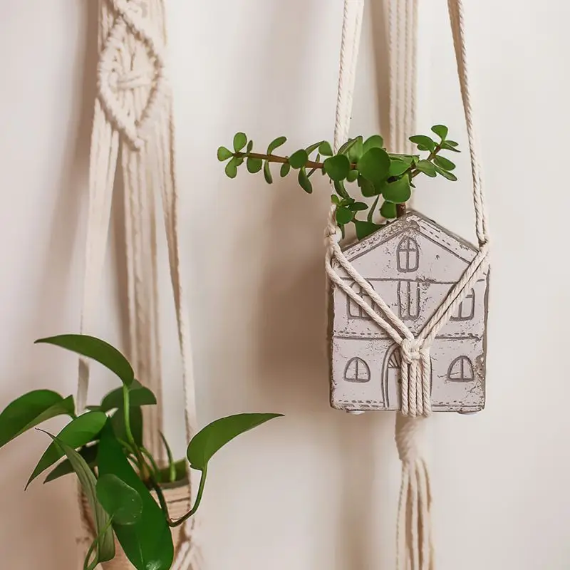 Подвесные корзины ручной работы искусственный цветок для стен плетеные