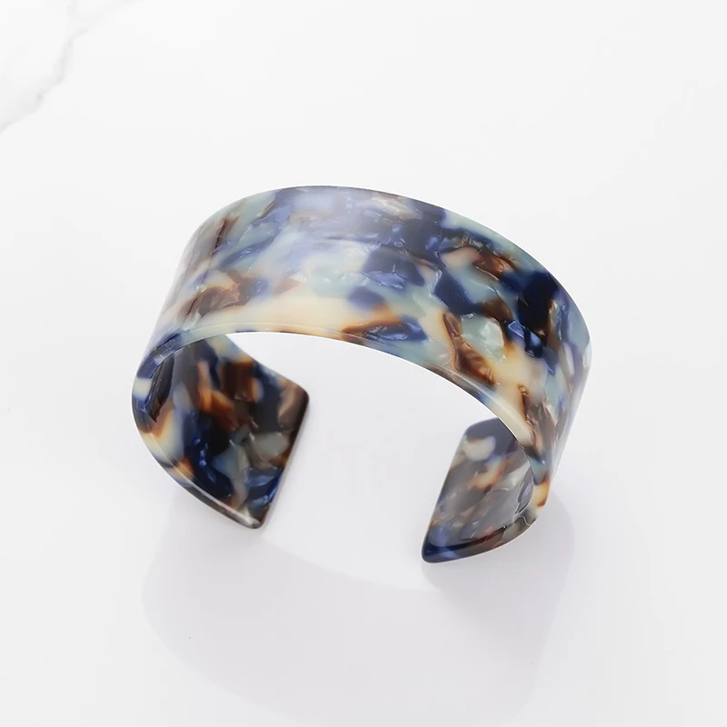 Ацетатные браслеты для женщин, городской модный браслет, классические Винтажные Ювелирные изделия, дизайнерские браслеты для женщин, роскошные брендовые ювелирные изделия для женщин - Окраска металла: 003