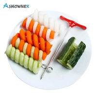 vegetables spiral knife potato carrot cucumber salad chopper screw slicer cutter spiralizer kitchen tools accessories