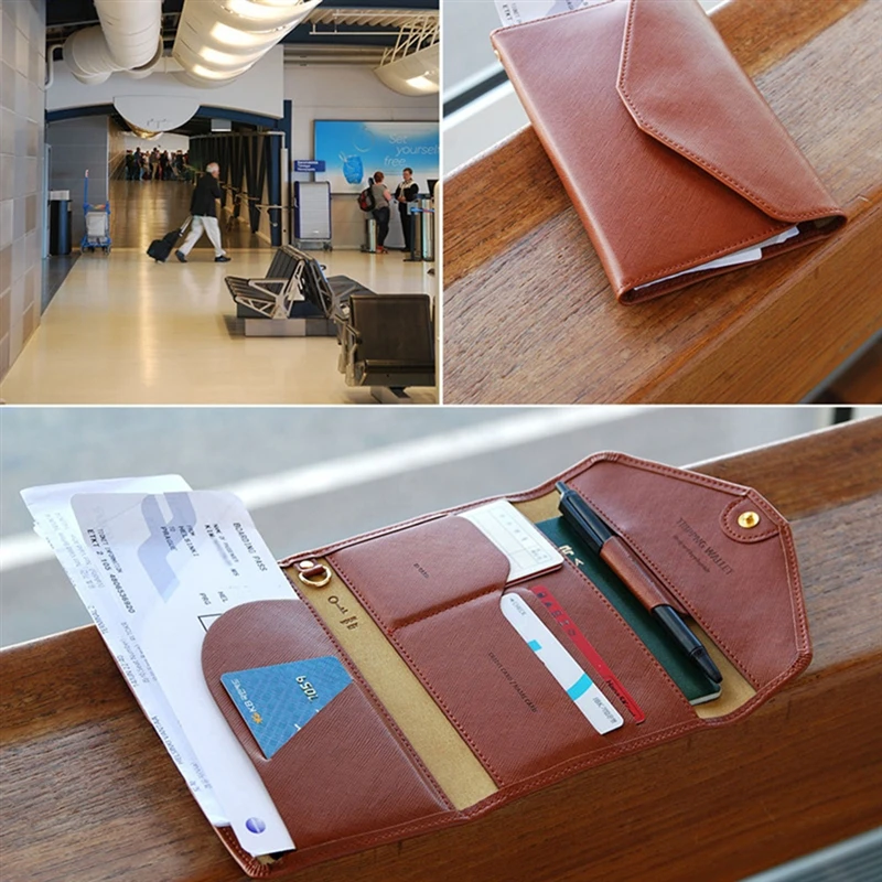 Дорожный Чехол для паспорта складной кредитный держатель карт кошелек денег ID