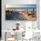 Картина на холсте, с изображением звездного неба, леса, Морского Пейзажа, пляжа, дороги, пейзажа, Настенная картина, плакаты для декора гостиной