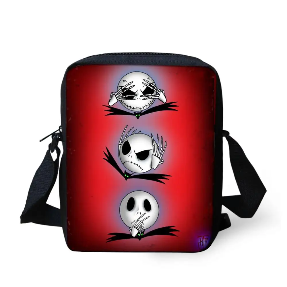 FORUDESIGNS/сумка-мессенджер с принтом Jack Skellington, Кошмар перед Рождеством, сумки через плечо, женская сумка, сумки на плечо, набор - Цвет: QE083E