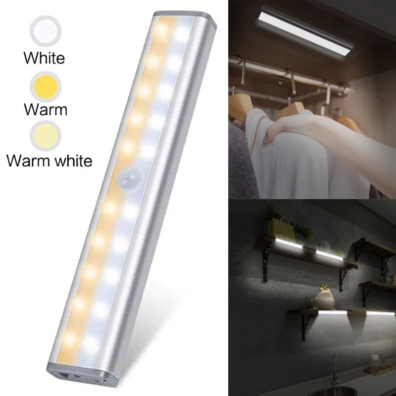 

Home Indoor LED Motion Sensor Closet Light Dimmable Wireless Lights For Cabinet Stair Hallway Sensor De Movimiento LED Lighting