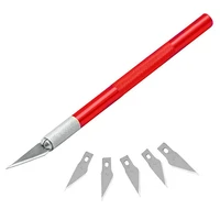 non slip metal scalpel knife tools kit cutter paper cutting engraving craft knives5pcs blades mobile phone diy repair hand tool