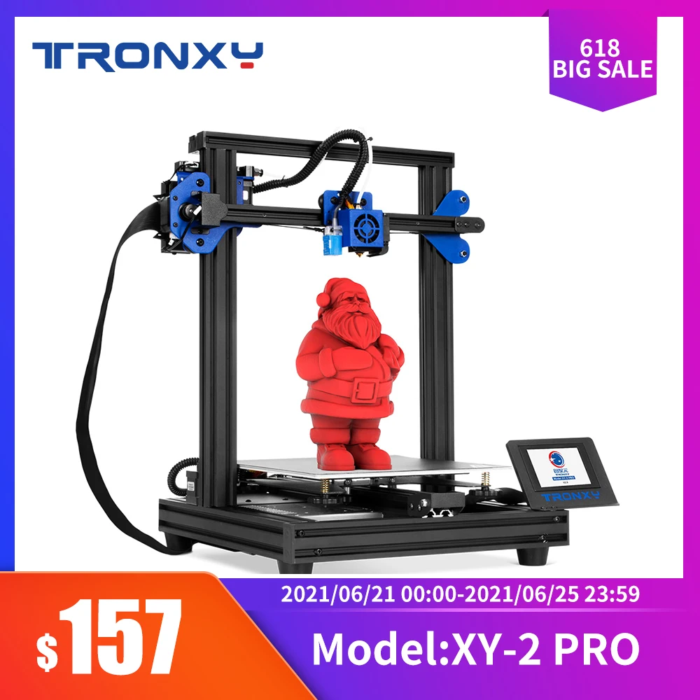 Tronxy XY 2 PRO 3D принтеры 255*255 Настольный печать шприц машина для металлической рамки