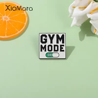 wholesale gym mode on enamel pins keeping fit brooches accessories backpack pin badge jewelry gift for fitness enthusiast
