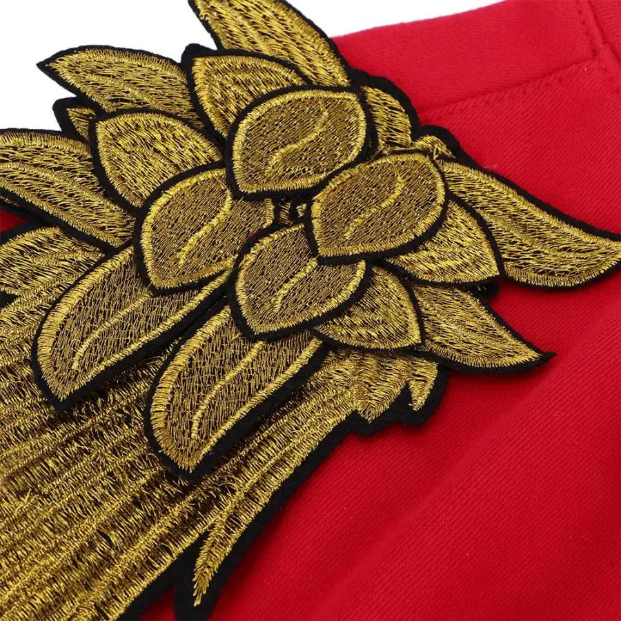 Красная хлопковая Милая одежда для домашних животных костюм с золотыми крыльями