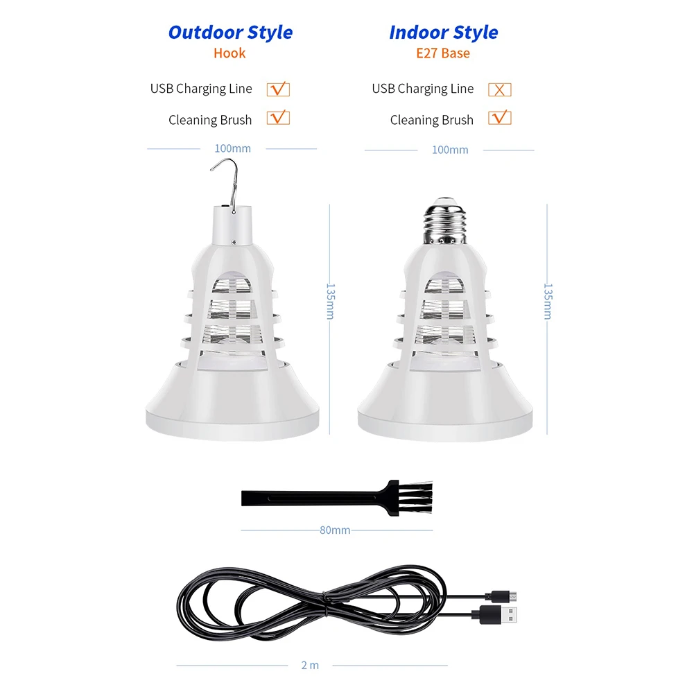 

Growing Bulb Led Grow Light Full Spectrum Cob UV LED Mosquito Killer Plant Grow Lamp E26/E27/USB Insect Trap Seed