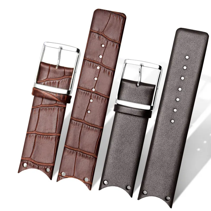 Кожаный ремешок для часов 22 мм белый черный красный коричневый подходит