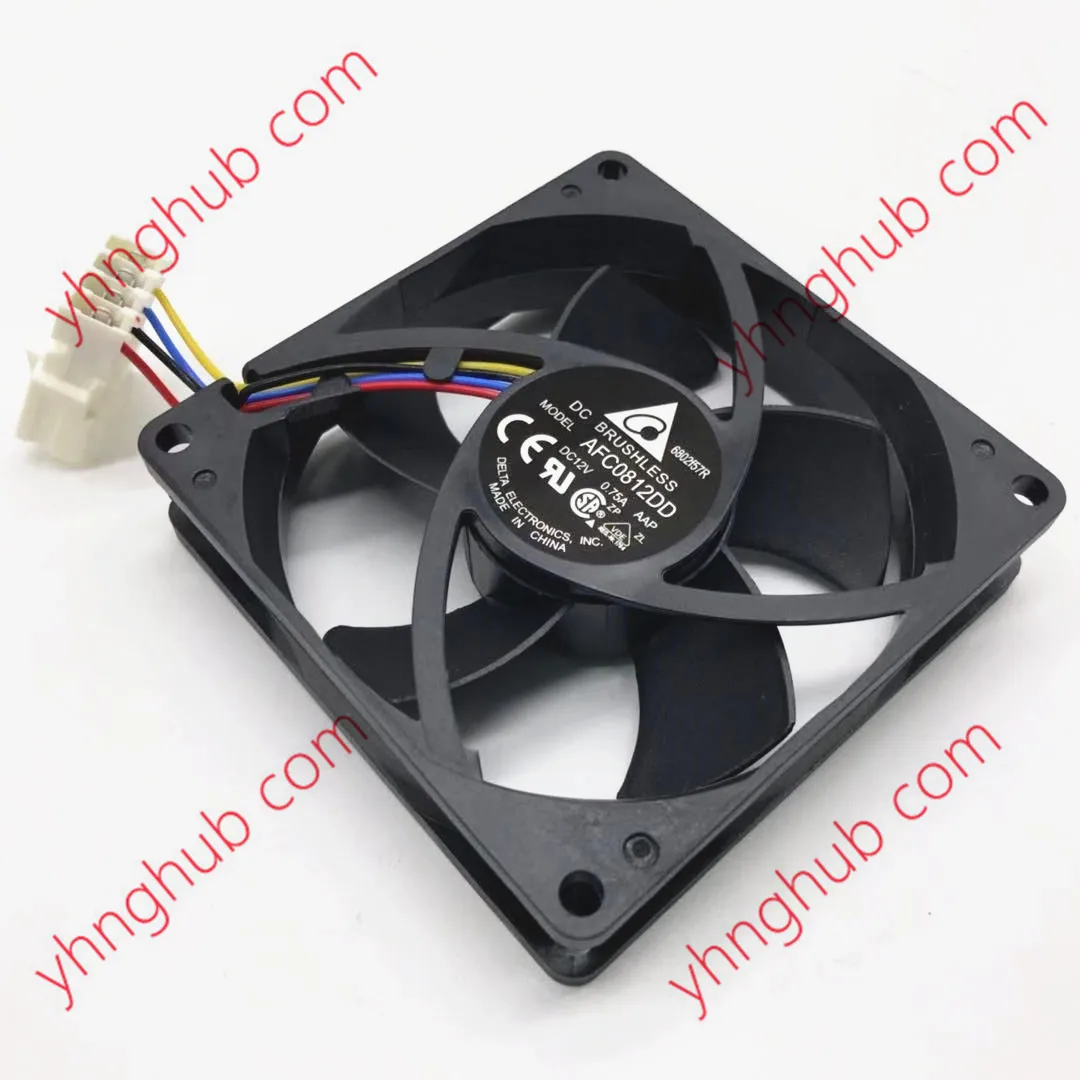 4-проводной вентилятор охлаждения сервера Delta Electronics AFC0812DD AAP DC 12 В 0,75 А 80x80x20 мм