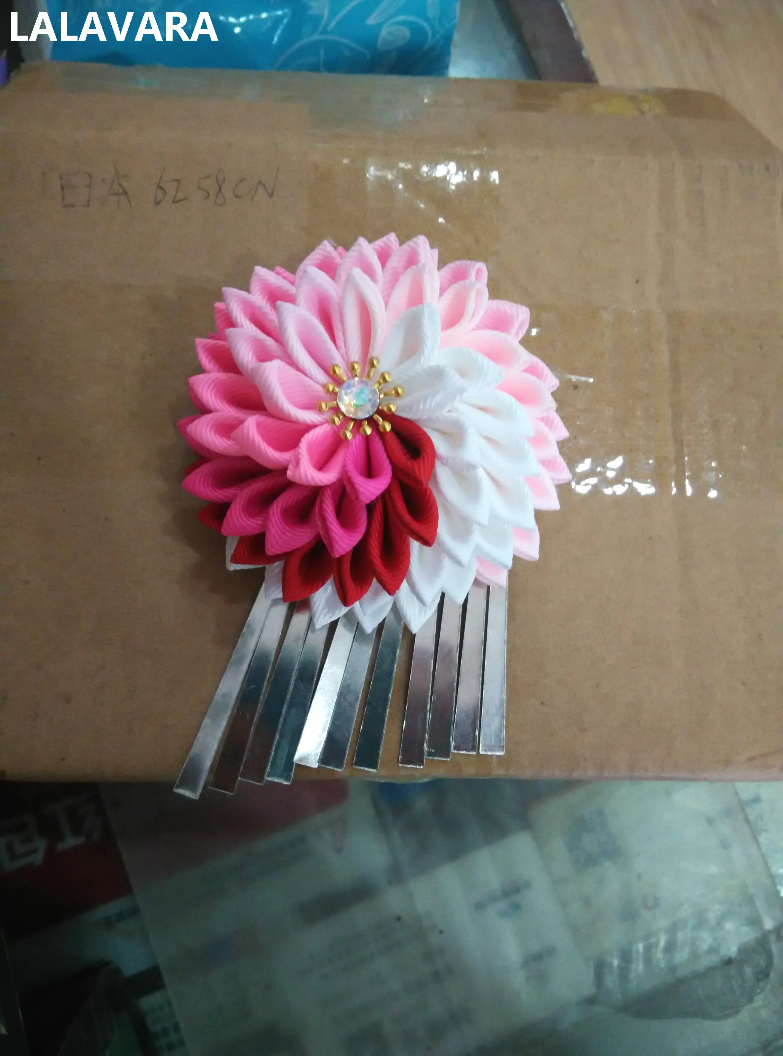 Японская Вуалетка для волос LALAVARA Maiko Свадебные Заколки kanzashi с металлическими
