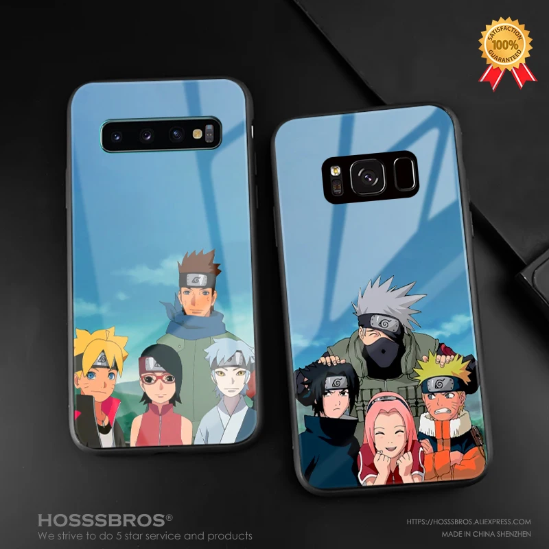 Team 7 Boruto Shippuden аниме мягкий силиконовый стеклянный чехол для телефона Samsung Galaxy S8 S9