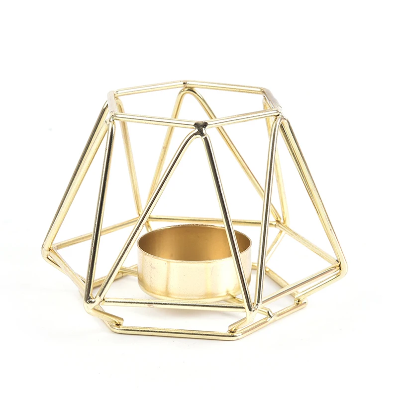 

Metal Crafts Candlestick Candelabros De Velas Holder Mesa Nordic Style Wrought Iron Geometric Candle Holders Xmas Home Decorate