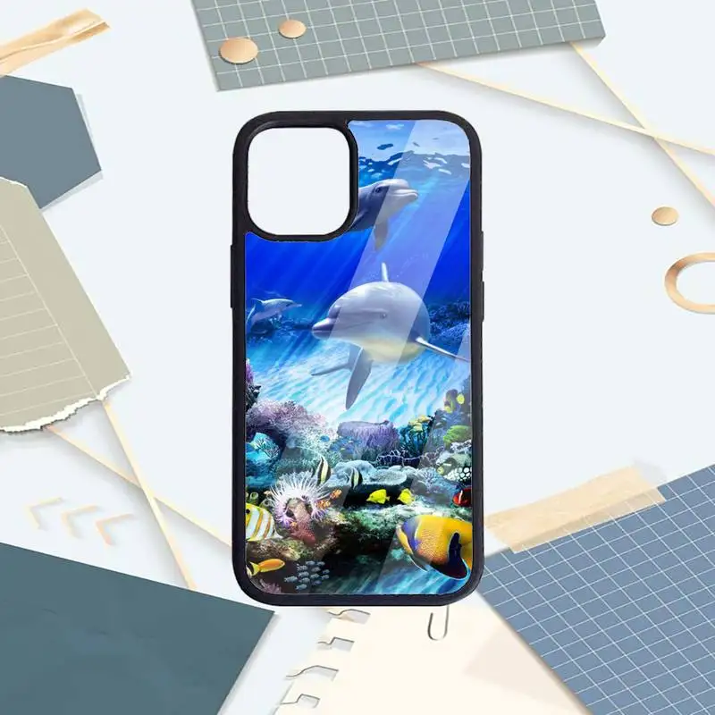 

Dolphin cute sea animal are high quality Phone Case PC for iPhone 11 12 pro XS MAX 8 7 6 6S Plus X 5S SE 2020 XR