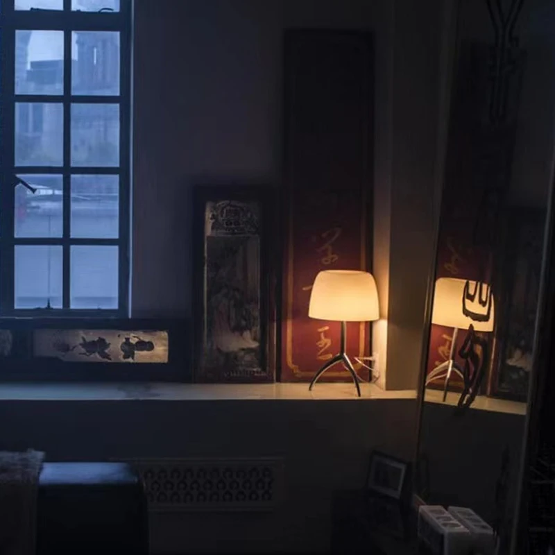 

Italy Design Foscarini Lumiere Table Lamp Copper Glass Led Desk Lights Art Decor Salon Bedroom Bedside Study Hall Office 220V