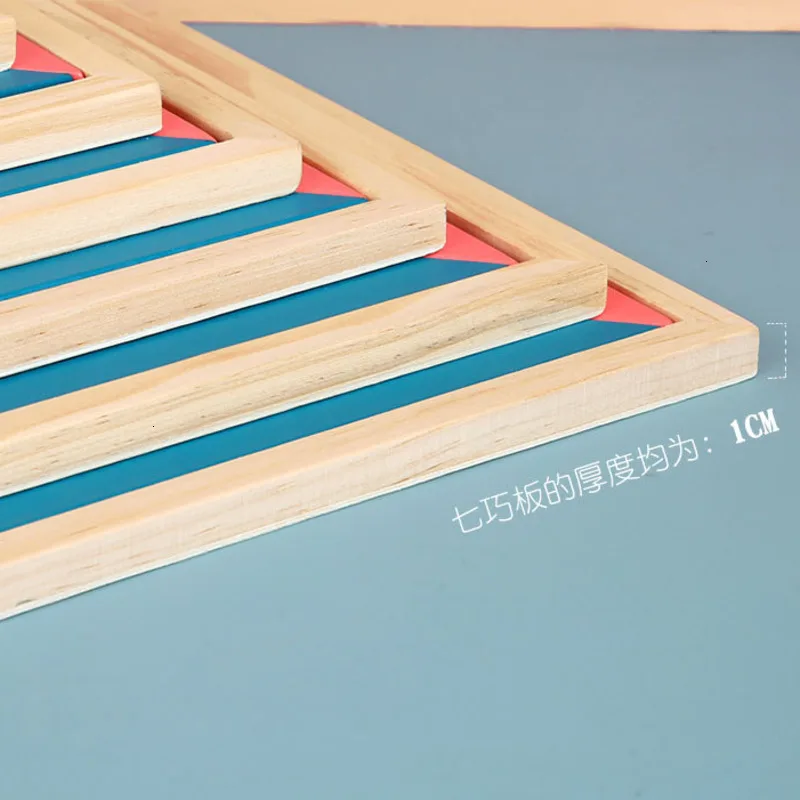 7 шт./компл. цветная головоломка Танграм деревянные игрушки для детей раннего