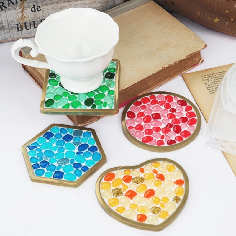 

Resin Silicone Molds Round Coaster Epoxy Molds Resin Casting Molds for Craft Making Agate Slice Coasters Cup Mats