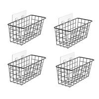 4 pcs wall wire baskets over the cabinet door organizer hanging basket shelf for cabinet pantry organization