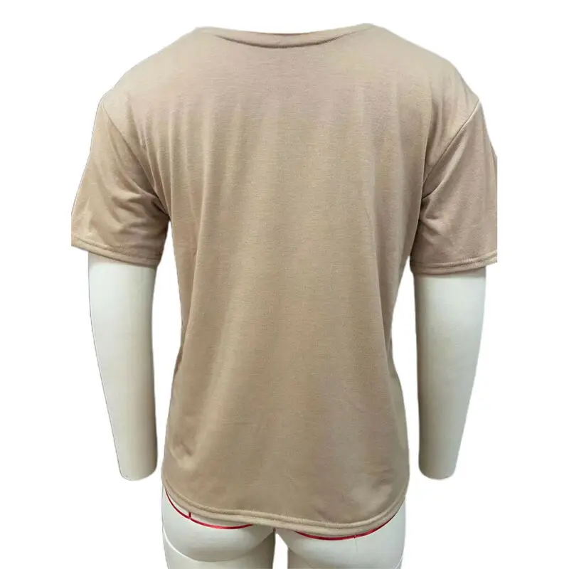 

Women Ladies Crew Neck Fashion Printed Short Sleeve Pullover Casual Blouse Tops