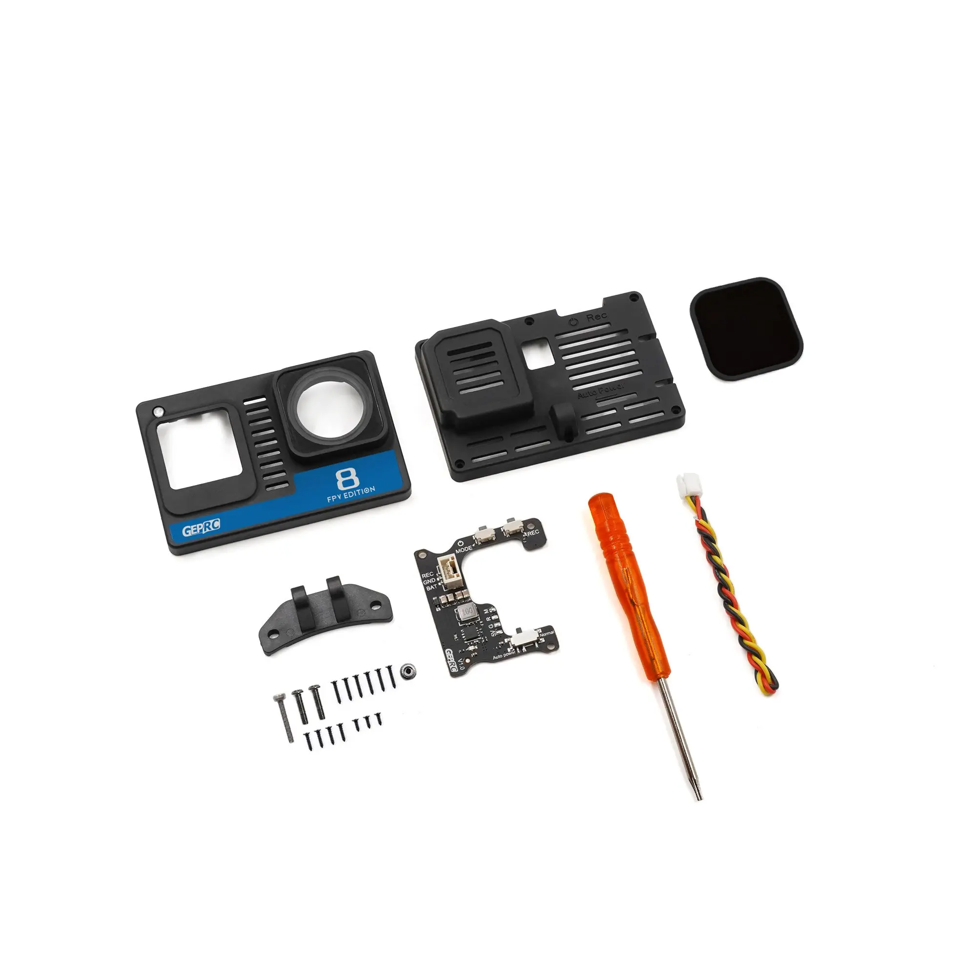 Чехол GEPRC Naked GoPro Hero 8 с BEC Board 2S 6S ND16 фильтр УФ защитой для RC DIY FPV гоночного