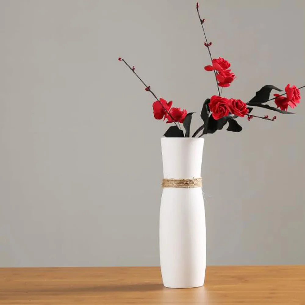 Современная простая керамическая ваза черного цвета ретро контейнер