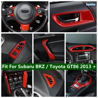 red interior parts for subaru brz toyota gt86 2013 2021 window rise lift down control panel instrument ac outlet cover trim