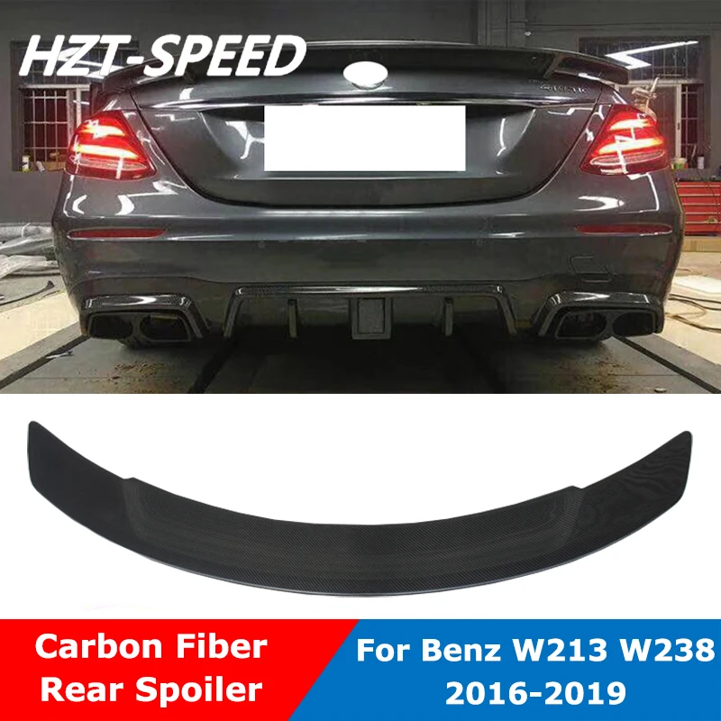 

RT Style Carbon Fiber Material Trunk Wing Roof Window Rear Spoiler For Benz E Class W213 W238 E200L Coupe Sedan 2016-2019