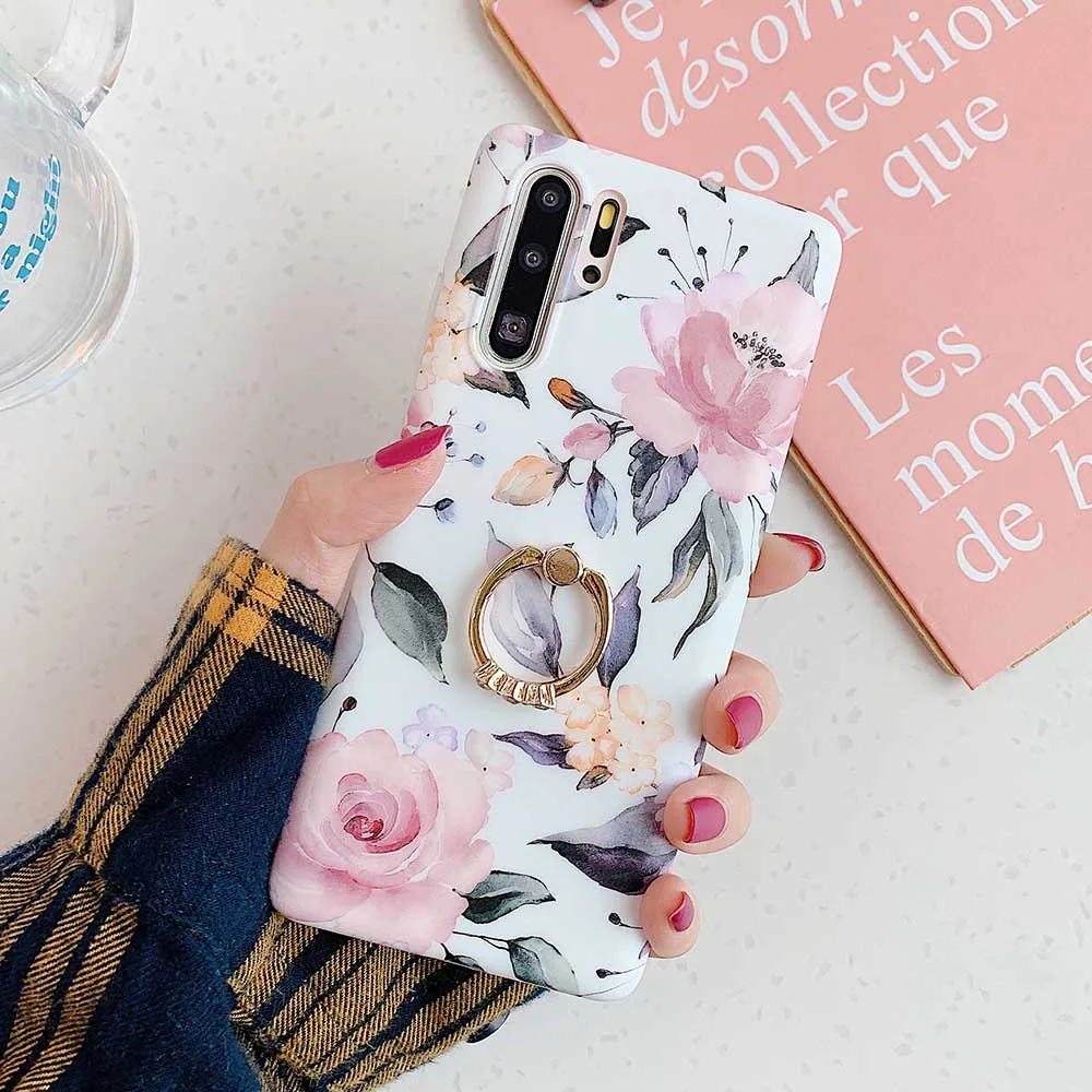 Чехол LOVECOM для Huawei P40 P30 P20 Pro Lite Mate 30 винтажный цветочный чехол с банановым листом