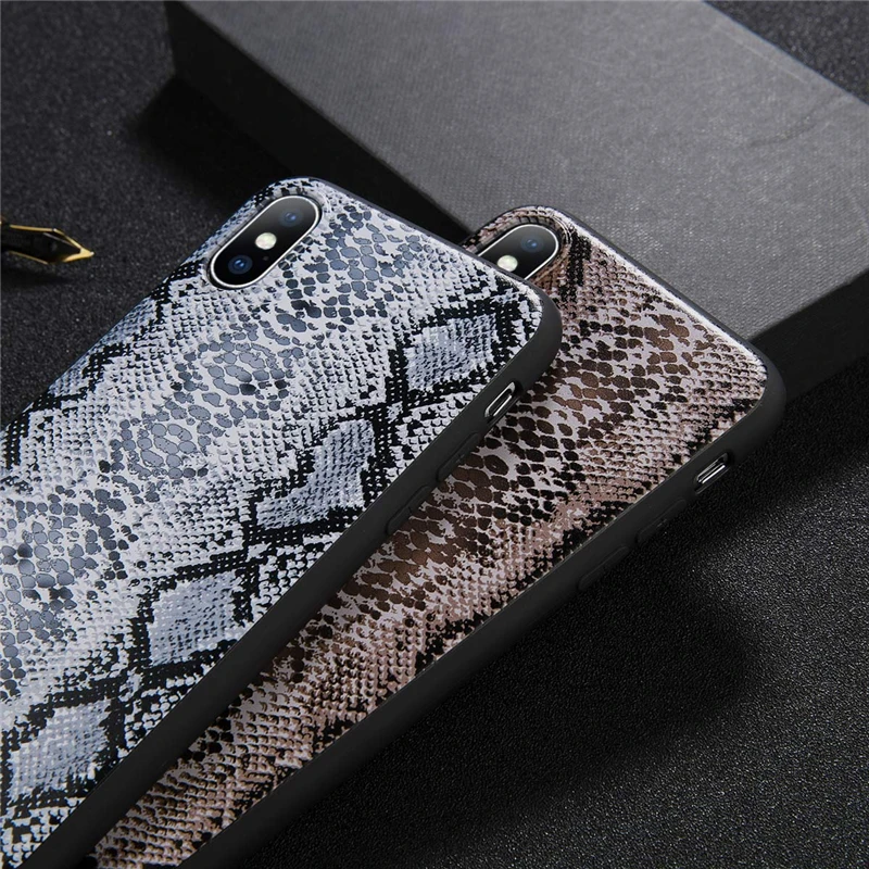 Lovebay чехол кожа змеи, зерно телефонные чехлы для iphone X Case мягкий Животные Печатный чехол-накладка на заднюю крышку для iphone 6 6S 7 8 плюс XS Max X XR