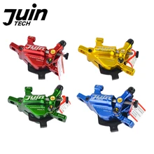 Juin Tech R1 Hybrid Hydraulic Road Disc Brake Set Cable Disc Dual Side Actuation Travel/CX Bike Caliper 160mm Rotor Post Adapter