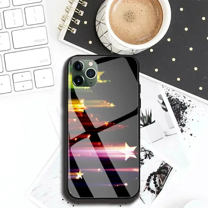 

Light and shadow art Phone Case case For Iphone 11 Pro MAX XR X 7 8Plus SE2020 DIY Shockproof Glass Soft Silicone Edge